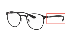 Patillas originales Ray-Ban RB6355, color 2503 · Negro mate