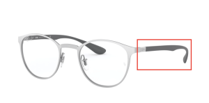 Patillas originales Ray-Ban RB6355, color 3097 · Plata mate