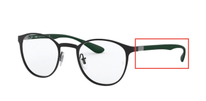 Patillas originales Ray-Ban RB6355, color 3098 · Negro mate