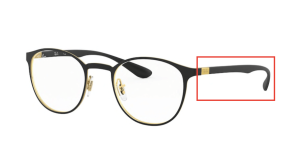 Patillas originales Ray-Ban RB6355, color 2994 · Oro sobre superior negro mate