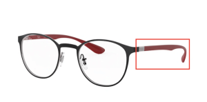 Patillas originales Ray-Ban RB6355, color 2997 · Plata sobre superior negro mate