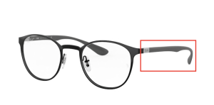 Patillas originales Ray-Ban RB6355, color 3057 · Negro