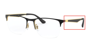 Patillas originales Ray-Ban RB6362 Vista, color 2890 · Oro superior sobre negro