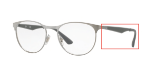 Patillas originales Ray-Ban RB6365 Vista, color 2553 · Brushed gunmetal