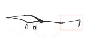 Patillas originales Ray-Ban RB6370 Vista, color 2509 · Negro brillo