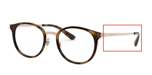 Patillas originales Ray-Ban RB6372M Vista, color 2732 · Brushed ligth marrón