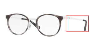 Patillas originales Ray-Ban RB6372M Vista, color 2957 · Blanco