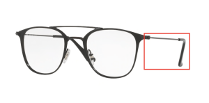 Patillas originales Ray-Ban RB6377 Vista, color 2904 · Negro/negro mate