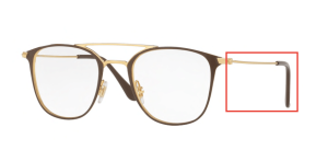 Patillas originales Ray-Ban RB6377 Vista, color 2905 · Oro/marrón brillo