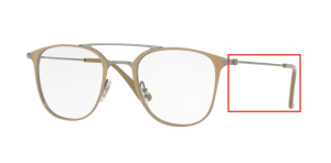 Patillas originales Ray-Ban RB6377 Vista, color 2909 · Gunmetal/brillo beige