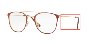 Patillas originales Ray-Ban RB6377 Vista, color 2910 · Oro/brillo bordo’