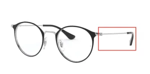 Patillas originales Ray-Ban RB6378 Vista, color 2861 · Superior negro sobre plata