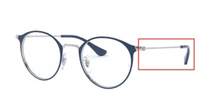 Patillas originales Ray-Ban RB6378 Vista, color 3027 · Plata sobre superior azul