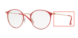 Patillas originales Ray-Ban RB6378 Vista, color 2974 · Cooper superior sobre bordeux
