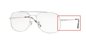 Patillas originales Ray-Ban RB6389 Vista THE GENERAL, color 2501 · Plata