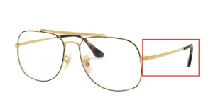 Patillas originales Ray-Ban RB6389 Vista THE GENERAL, color 2945 · Oro sobre superior habana
