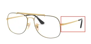 Patillas originales Ray-Ban RB6389 Vista THE GENERAL, color 2946 · Oro sobre superior negro