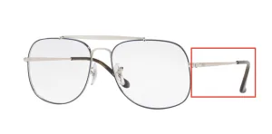 Patillas originales Ray-Ban RB6389 Vista THE GENERAL, color 2970 · Plata sobre superior azul