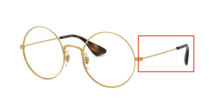 Patillas originales Ray-Ban RB6392 Vista JA JO, color 2969 · Oro