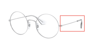 Patillas originales Ray-Ban RB6392 Vista JA JO, color 2968 · Plata