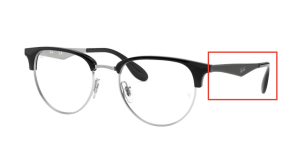 Patillas originales Ray-Ban RB6396 Vista, color 2932 · Plata