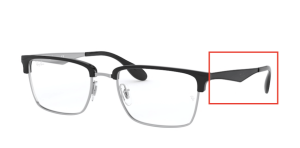 Patillas originales Ray-Ban RB6397 Vista, color 2932 · Plata