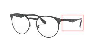Patillas originales Ray-Ban RB6406 Vista, color 2904 · Negro/negro mate