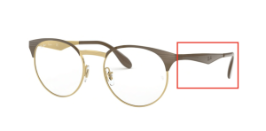 Patillas originales Ray-Ban RB6406 Vista, color 2905 · Oro/marrón brillo