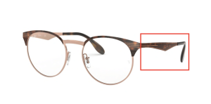 Patillas originales Ray-Ban RB6406 Vista, color 2971 · Cooper sobre superior habana