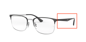 Patillas originales Ray-Ban RB6421 Vista, color 2997 · Plata sobre superior negro mate