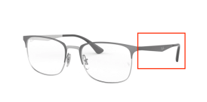 Patillas originales Ray-Ban RB6421 Vista, color 3004 · Plata sobre superior gris