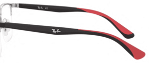 Patillas originales Ray-Ban RB6428 Vista, color 2997 · Plata sobre superior negro mate