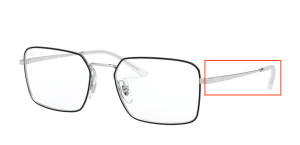 Patillas originales Ray-Ban RB6441 Vista THE GENERAL GAZE, color 2983 · Plata superior negro