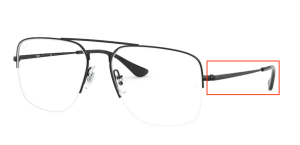 Patillas originales Ray-Ban RB6441 Vista THE GENERAL GAZE, color 2509 · Negro brillo