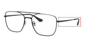 Patillas originales Ray-Ban RB6450 Vista, color 2509 · Negro brillo
