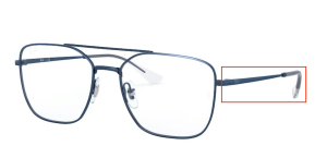 Patillas originales Ray-Ban RB6450 Vista, color 3079 · Sand transparente azul oscuro