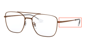Patillas originales Ray-Ban RB6450 Vista, color 3083 · Sand transparente marrón
