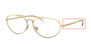 Patillas originales Ray-Ban RB6454 Vista, color 2500 · Arista