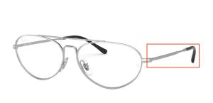 Patillas originales Ray-Ban RB6454 Vista, color 2501 · Plata