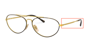 Patillas originales Ray-Ban RB6454 Vista, color 2945 · Oro sobre superior habana