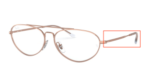 Patillas originales Ray-Ban RB6454 Vista, color 3094 · Rosa oro