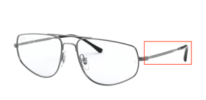 Patillas originales Ray-Ban RB6455, color 2502 · Gunmetal