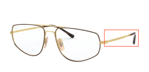 Patillas originales Ray-Ban RB6455, color 2945 · Oro sobre superior habana