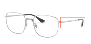 Patillas originales Ray-Ban RB6457 Vista, color 2501 · Plata