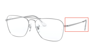 Patillas originales Ray-Ban RB6536 Vista, color 2501 · Plata
