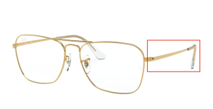 Patillas originales Ray-Ban RB6536 Vista, color 3086 · Legend oro