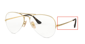 Patillas originales Ray-Ban RB6589 Vista Aviator Gaze, color 2500 · Arista