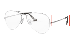 Patillas originales Ray-Ban RB6589 Vista Aviator Gaze, color 2501 · Plata