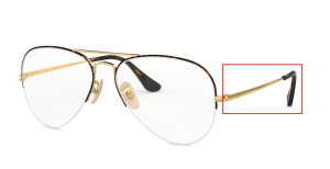 Patillas originales Ray-Ban RB6589 Vista Aviator Gaze, color 2945 · Oro sobre superior habana