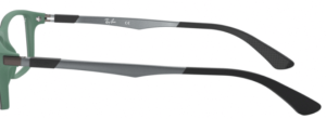 Patillas originales Ray-Ban RB7017, color 5197 · Superior negro sobre verde